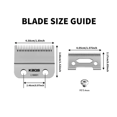 Miniatura 7 de KBDS Cuchillas de repuesto para cortaúpers, pieza de cuchilla de precisión de 2 agujeros compatible con Wahl Magic Clip/Super