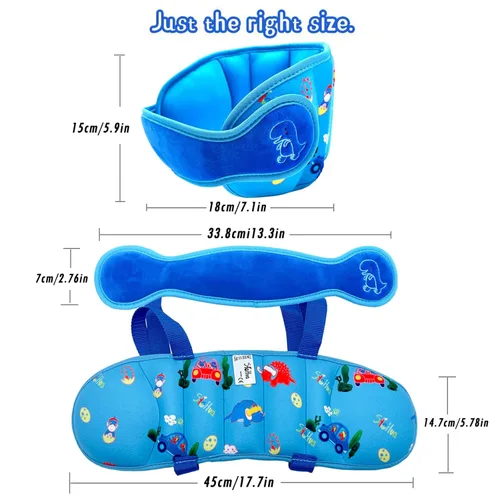 Miniatura 7 de LETTON Soporte para cabeza infantil para asientos de automóvil - Soporte ajustable para la cabeza del niño en el asiento del coche, correa