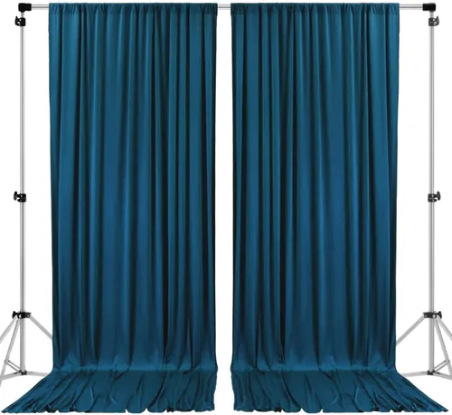 Miniatura 16 de AK TRADING CO. Cortinas de telón de fondo de poliéster IFR de 10 pies x 8 pies con bolsillos para varillas - Cortinas para decoración de ventana