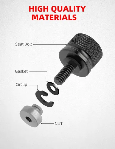 Miniatura 3 de Amazicha Kit de montaje de tuerca de tornillo de acero inoxidable negro compatible con Harley Davidson Touring Sportster Softail Dyna 1996-2026