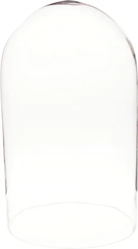 Miniatura 2 de Plymor 11.75" x 20" Pantalla de cristal Dome Cloche (base de nogal)