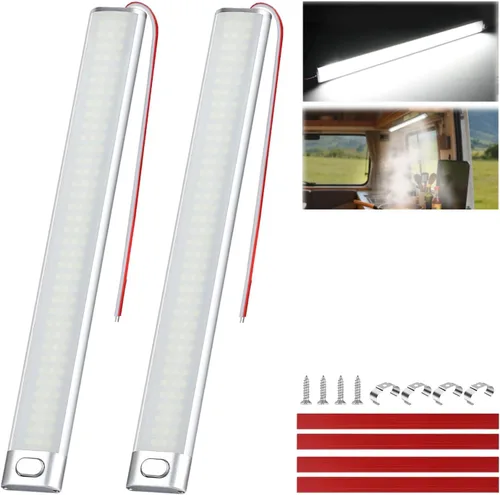 Miniatura 12 de Nilight LED Interior Light 2PCS 12.5 Inch 10W 96LEDs 3 Color Dimmable (3100K-6500K) with Memory Function, 12V-30V Ceiling Lights for RV Camper