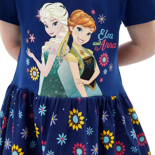 Miniatura 4 de Disney Frozen Dress Girls Vestido de Anna y Elsa para niñas Vestidos de manga larga de Frozen para niñas
