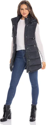 Miniatura 2 de S.E.B. por Sebby - Chaqueta acolchada larga con capucha para mujer, relleno de plumón sintético con capucha para otoño e invierno