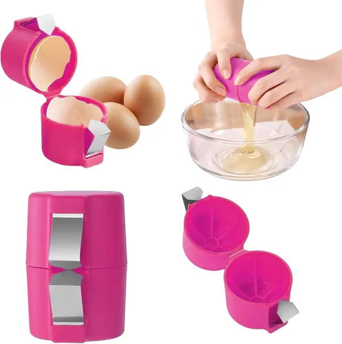Miniatura 10 de Abridor de cáscaras de huevo, herramienta para huevos crudos, pelador de huevos para huevos duros, cortador separador de cáscara de huevo