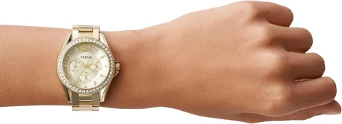 Miniatura 5 de Fossil ES3203 reloj multifuncional modelo Riley, de acero inoxidable, color dorado, para mujer