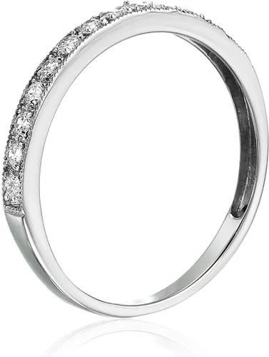 Miniatura 3 de Vir Jewels Anillo de compromiso de boda de diamantes de 15 quilates (ctw) para mujer, anillo de compromiso de diamantes redondos de media eternidad