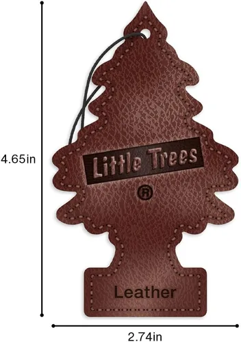 Miniatura 7 de LITTLE TREES Ambientador de aire para coche, árbol colgante que proporciona un aroma duradero para el automóvil y el hogar Cuero, 24 ambientadores