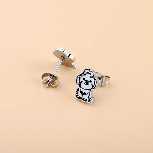 Miniatura 2 de AKTAP Pendientes de tuerca para perro Shih Tzu, regalos Shih Tzu, joyería para perro, mamá, Shih Tzu, regalo para amante (aretes de perro Shih Tzu)