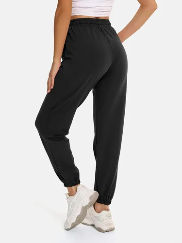 Miniatura 3 de Hilinker Women's High Waisted Letter Print Sweatpants Baggy Drawstring Elastic Joggers