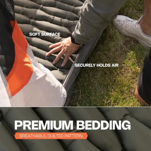 Miniatura 3 de ANGORA BRANDS Colchoneta inflable para acampar y mochilero Valor R-3, 2.1 pulgadas de grosor, 25 pulgadas de ancho Alfombrilla de dormir