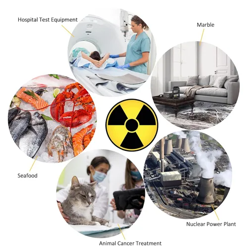 Miniatura 7 de Medidor de radiación nuclear, contador Geiger, detector radiactivo BTMETER detector de rayos X beta gamma nivel CPM con alarma, dosímetro