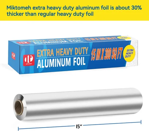 Miniatura 2 de Papel de aluminio súper grueso y extra resistente de 15 pulgadas x 300 pies cuadrados