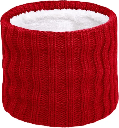 Miniatura 15 de Wandx Polaina de forro polar para niños y niñas, para invierno, para clima frío, cubierta facial de punto de rayas anchas para niños y niñas