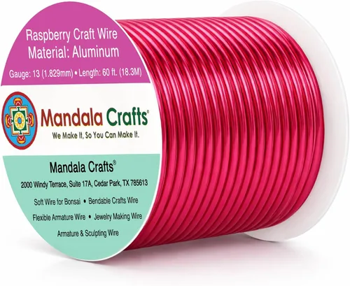 Miniatura 63 de Mandala Crafts - Alambre de aluminio anodizado de 8 calibre para hacer joyas - 9.75 m de alambre flexible negro colorido - Flexible para bonsái