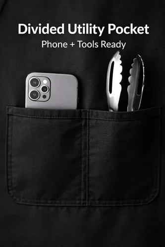 Miniatura 3 de Divertido delantal de cocina – «An Apron Is Just A Cape On Backwards» – Regalo para hombres, mujeres, papá, mamá – Delantal de cocina negro