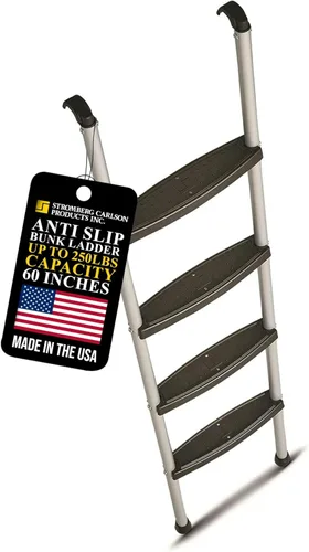 Stromberg Carlson Escalera para Litera de RV para Remolques de Viaje, Escaleras de Cámper con Peldaños Moldeados, Incluye Ganchos y Herrajes de