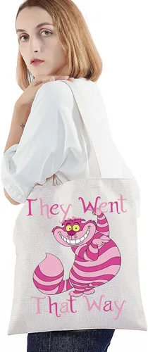 Miniatura 2 de BWWKTOP Cat Cosmetic Makeup Bag Grind And Smile Gifts They Went That Way Cat Zipper Pouch Bag For Movie Fans