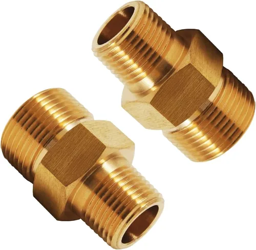 Arandela a presión 1/4" NPT macho a M22-0.551 in macho tornillo pezón 4500PSI (paquete de 2)