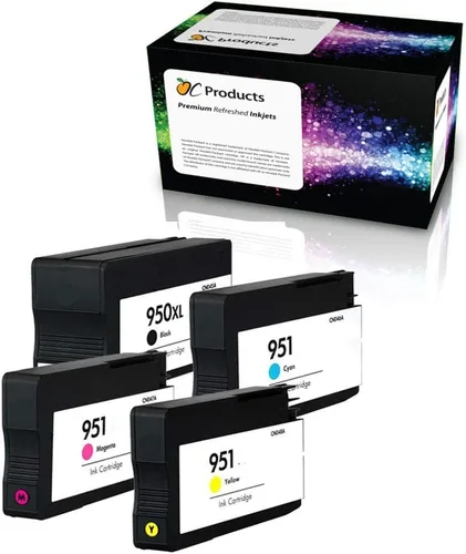 Paquete de 4 cartuchos de tinta rellenados para HP 950XL 951 para Officejet Pro 8610 8600 276DW 8100 8615 8620 (1 negro, 1 cian, 1 magenta, 1