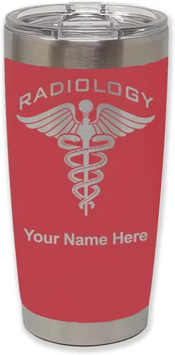 Miniatura 23 de LaserGram Vaso aislado al vacío de 20 onzas, radiología, grabado personalizado incluido (azul claro)