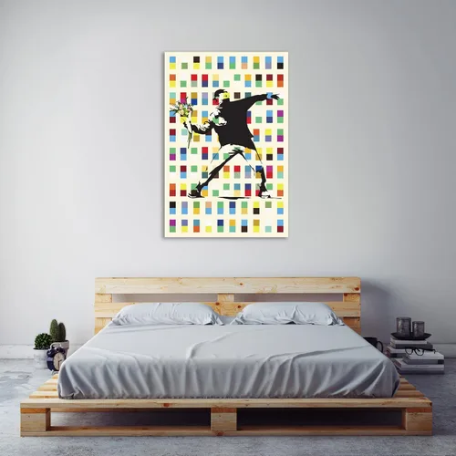 Miniatura 2 de Jaxson Rea "Rage, Flower Thrower Retro Gallery Wrapped Canvas by, 24" x 36