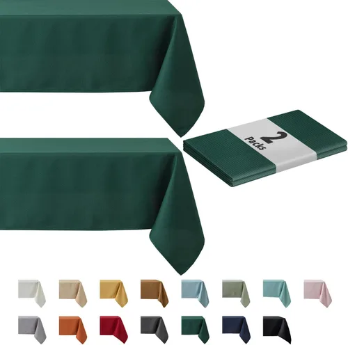 Miniatura 30 de maxmill Mantel con textura resistente a las manchas, impermeable y resistente a las arrugas, lavable, mantel suave, cubierta de mesa de tela