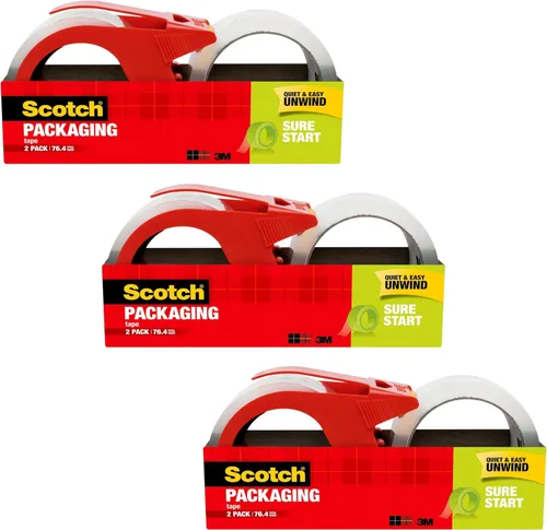 Miniatura 8 de Scotch Sure Start Cinta de embalar, Transparente
