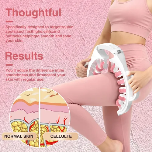 Miniatura 4 de Rodillo masajeador de drenaje linfático – Herramienta de fascia para piernas, muslos y pantorrillas – Escultura corporal de tejido profundo