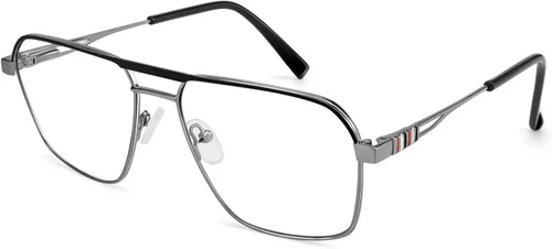 Miniatura 7 de Dollger Gafas cuadradas de aviador con luz azul para hombre, gafas retro de metal con bloqueo de luz azul, para juegos de computadora UV400