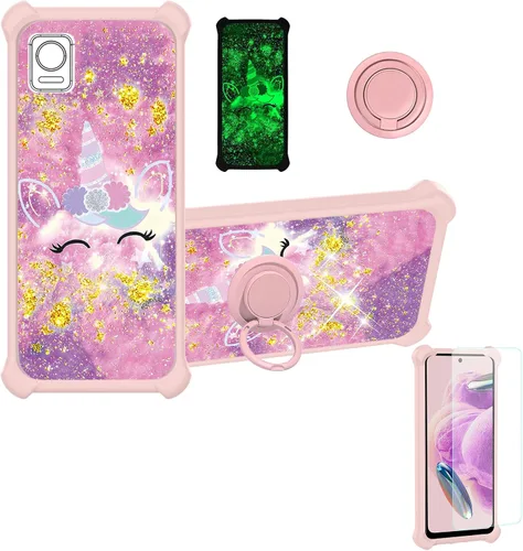 Miniatura 59 de jioeuinly JSF-DJS - Funda compatible con Nothing Phone 2a con protector de pantalla de vidrio templado, policarbonato duro + silicona suave, soporte