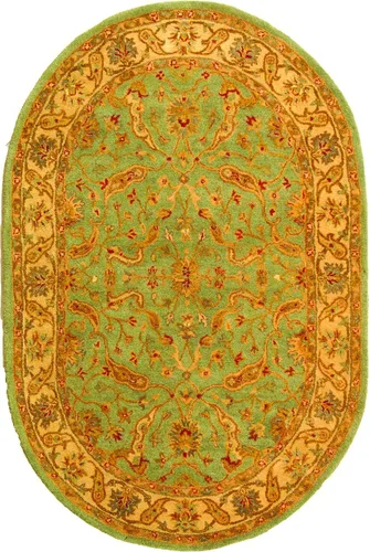 Miniatura 12 de SAFAVIEH Antiquity Collection AT311A - Alfombra decorativa de lana oriental tradicional hecha a mano, 2 x 3 pies, marrón y dorado