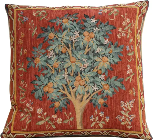 Fundas de almohada decorativas Charlotte Home Furnishings para sofá de 19x19 pulgadas, fundas de almohada rojas con árbol decorativo para cama,