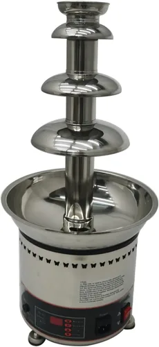 Miniatura 9 de Fuente de cascada de chocolate de 5 niveles con capacidad de 8.8 libras, máquina eléctrica de acero inoxidable para fondue de chocolate caliente