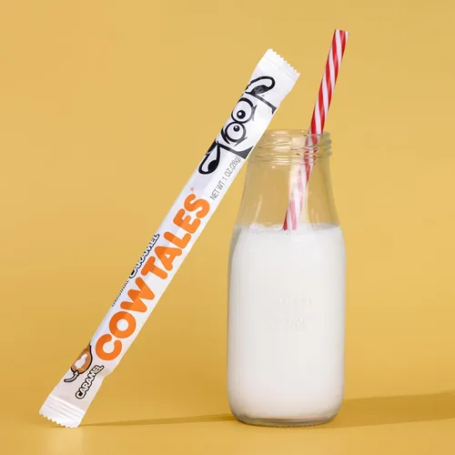 Miniatura 4 de Goetze's Cow Tales - Palitos de caramelo y crema, caja de 36 piezas Relleno original de crema de caramelo y vainilla, deliciosas golosinas frescas