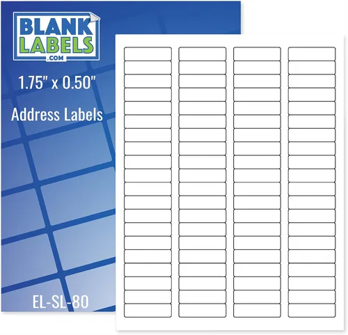 Miniatura 20 de Etiquetas de envío de direcciones imprimibles de fácil despegado, 1 pulgada x 2 5/8 pulgadas Adhesivo personalizable Blanco 300 etiquetas