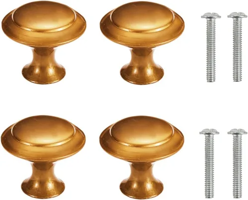 Miniatura 20 de 4 pomos de puerta de armario, pomo de puerta de cajón de armario para muebles de cocina, perilla de gabinete de acero inoxidable con tornillos, gris