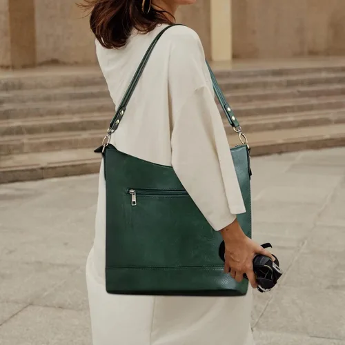 Miniatura 7 de FUKUYIN Bolso de mano para mujer bolso de hombro de piel sintética suave para mujer bolso bandolera grande para mujer