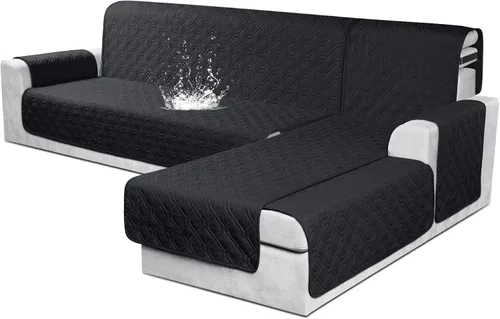 Miniatura 21 de VANSOFY Fundas para Sofá Seccional 100% Impermeables Funda Deslizable para Sofá en Forma de L 3 Piezas Reversible Funda para Chaise Lounge para Sofá