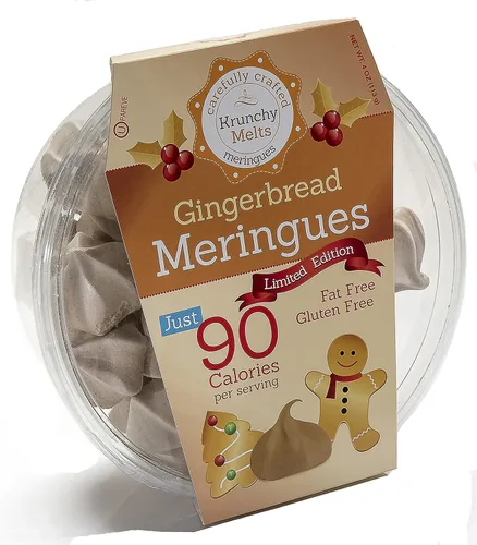 Miniatura 6 de Krunchy Melts Galletas originales de merengue Sabor vainilla de Halloween Solo 90 calorías por porción Sin grasa, sin gluten, sin lácteos