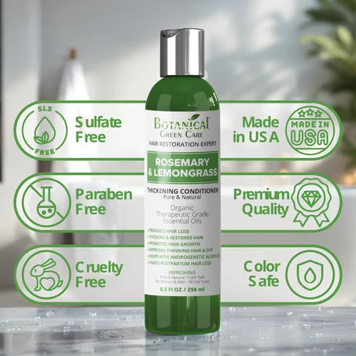 Miniatura 3 de Acondicionador de romero y citronela para adelgazar el cabello, producto espesante para mujeres y hombres, crecimiento del cabello
