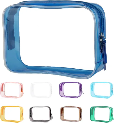 Miniatura 14 de Bolsa de aseo transparente pequeña Buminee, bolsa de viaje aprobada por la TSA, bolsas de viaje para artículos de tocador, bolsa de cosméticos