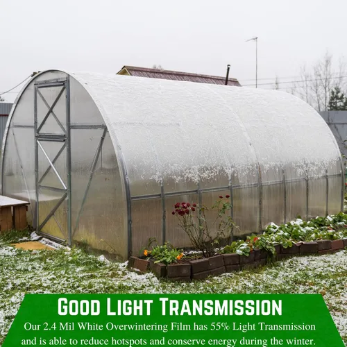 Miniatura 4 de Farm Plastic Supply - Láminas de plástico blanco de 2,4 mil - Película de invierno para invierno, película de plástico blanco de 2,4 mil, plástico