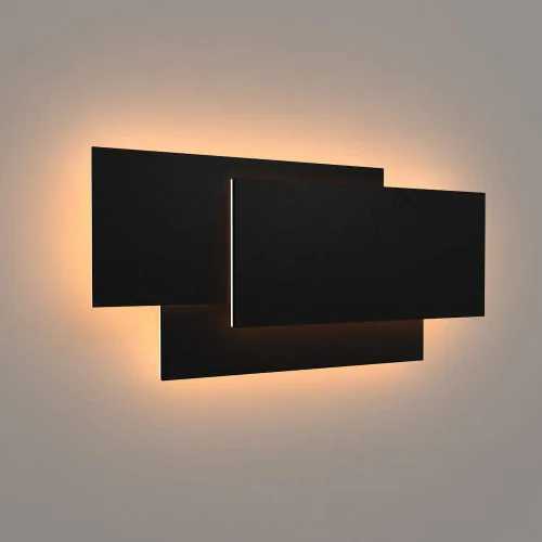 Miniatura 10 de Ralbay Aplique de pared LED moderno de 15.75"/36W para interiores, luz de montaje en pared negro mate para sala de estar, dormitorio, escalera