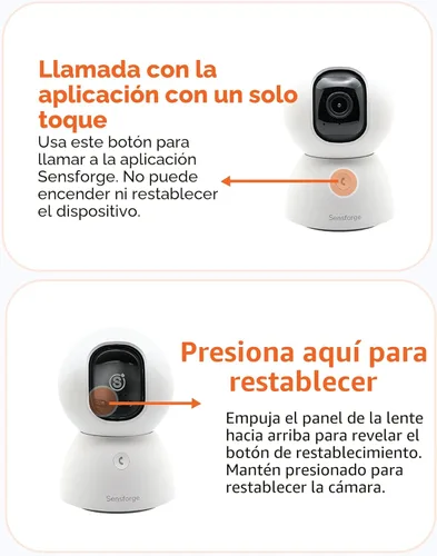 Miniatura 7 de SensForge Cámara de seguridad Pan-Tilt de 2.5K, cámara WiFi de doble banda de 360° para el hogar, detección gratuita de IA humanos y mascotas, nube