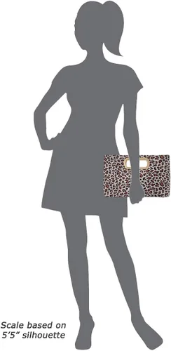 Miniatura 6 de JNB - Embrague de piel sintética con mango superior de leopardo pequeño