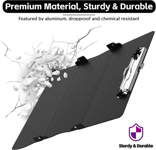 Miniatura 5 de Portapapeles plegable de enfermería: Portapapeles de enfermería médica con hojas de trucos de enfermería de aluminio, 3 capas, tamaño de bolsillo