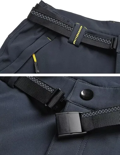 Miniatura 6 de MAGCOMSEN Men's Winter Pants 5 Zip Pockets Snow Ski Pants Fleece Lined Water Resistant Hiking Pants