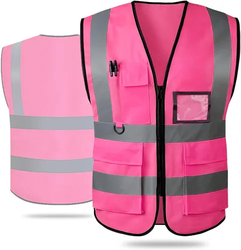 Miniatura 10 de Chaleco de seguridad, chaleco reflectante, chaleco de alta visibilidad, chaleco de construcción para mujeres y hombres, cumple con las normas