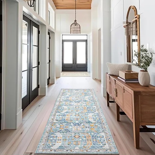 Miniatura 56 de befbee Alfombras de 6x9 pulgadas para sala de estar - Alfombras lavables a máquina resistentes a las manchas para dormitorio, alfombra de área